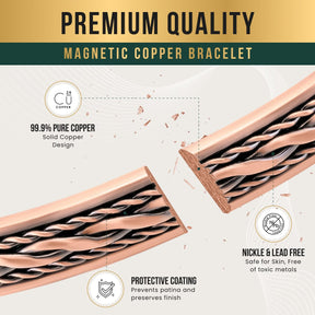Magnetic Bracelet Women’s Inlay Copper Wire Magnetic Therapy Bracelet Bangle MagnetRX