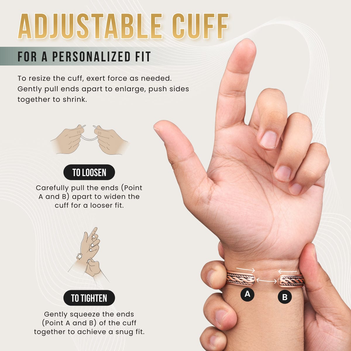 Magnetic Bracelet Women’s Inlay Copper Wire Magnetic Therapy Bracelet Bangle MagnetRX