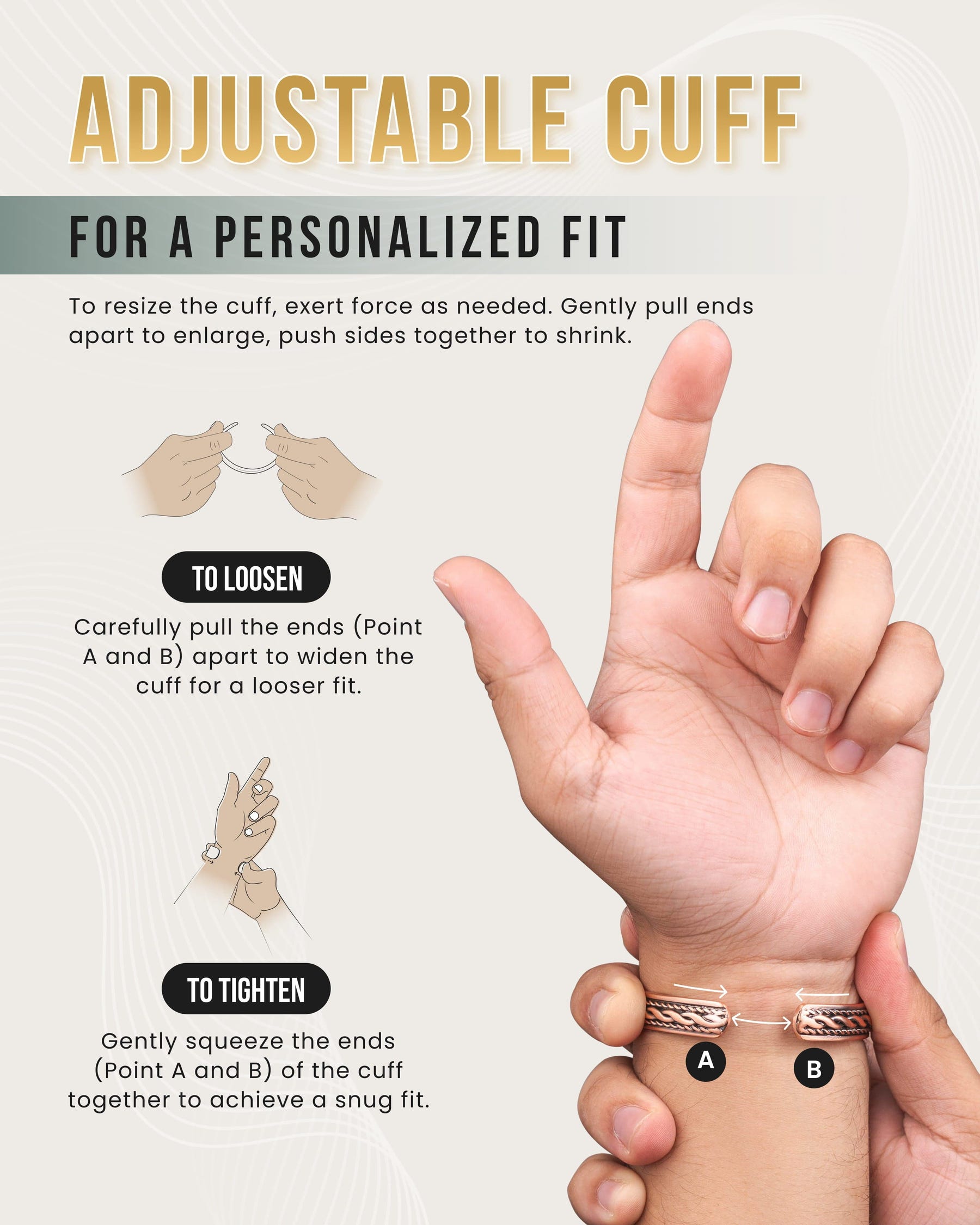 Magnetic Bracelet Women’s Inlay Copper Wire Magnetic Therapy Bracelet Bangle MagnetRX