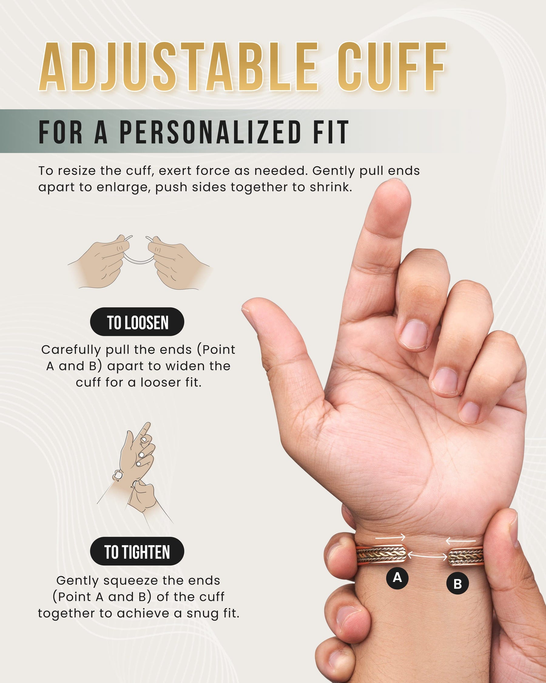 Magnetic Bracelet Women’s Inlay Silver & Gold Wire Copper Magnetic Therapy Bracelet Bangle MagnetRX