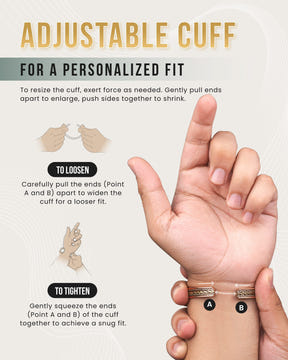 Magnetic Bracelet Women’s Inlay Silver & Gold Wire Copper Magnetic Therapy Bracelet Bangle MagnetRX