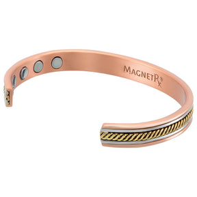 Magnetic Bracelet Women’s Twisted Inlay Copper Magnetic Therapy Bracelet Bangle MagnetRX
