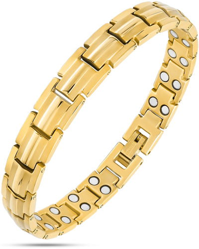 Magnetic Bracelet Women's Ultra Strength Gold Titanium Magnetic Therapy Bracelet MagnetRX
