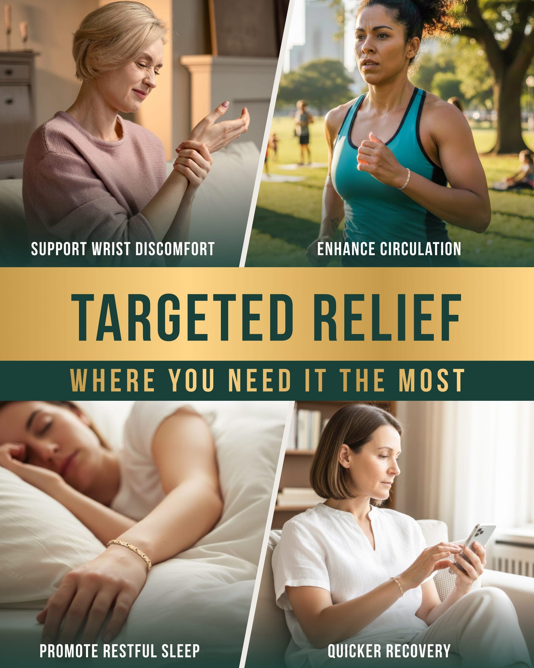 Magnetic Bracelet Women's Ultra Strength Magnetic Bracelet Crystal XO (Rose Gold) MagnetRX