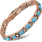 Women's Ultra Strength Pure Copper Magnetic Bracelet (Classic Turquoise)