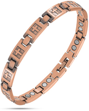 Magnetic Bracelet Women’s Ultra Strength Pure Copper Magnetic Bracelet (Cross) MagnetRX