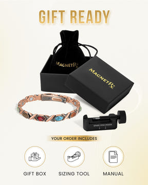 Magnetic Bracelet Women's Ultra Strength Pure Copper Magnetic Bracelet (Mixed Stones) MagnetRX