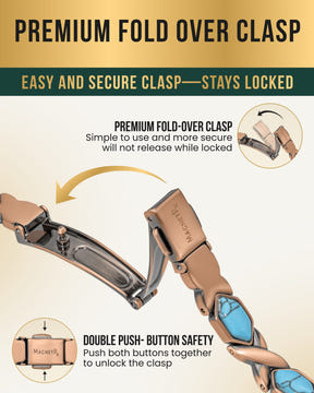 Magnetic Bracelet Women's Ultra Strength Pure Copper Magnetic Bracelet (Turquoise XO) MagnetRX