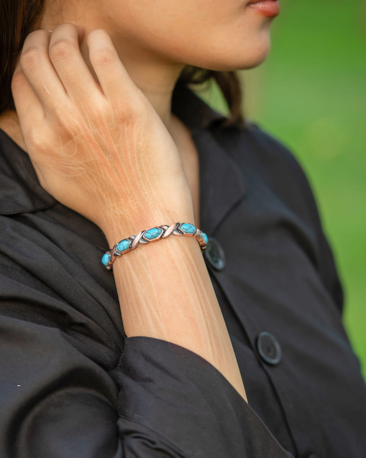 Magnetic Bracelet Women's Ultra Strength Pure Copper Magnetic Bracelet (Turquoise XO) MagnetRX