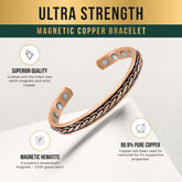 Magnetic Bracelet Woven Inlay Copper Magnetic Therapy Bracelet Bangle for Men & Women MagnetRX