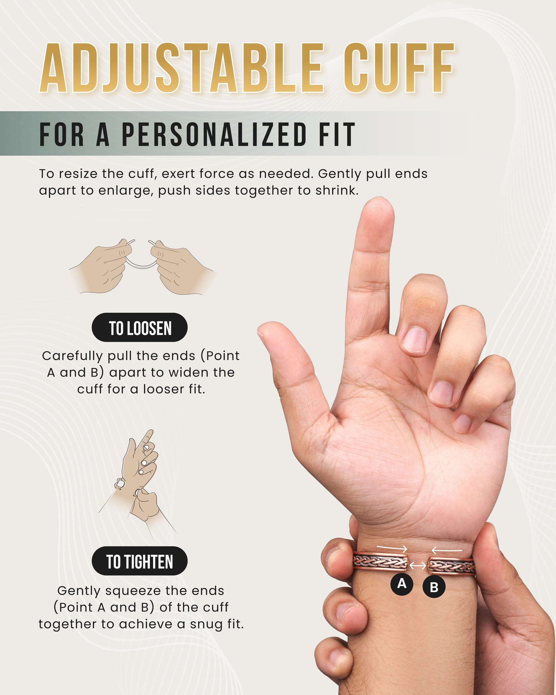 Magnetic Bracelet Woven Inlay Copper Magnetic Therapy Bracelet Bangle for Men & Women MagnetRX