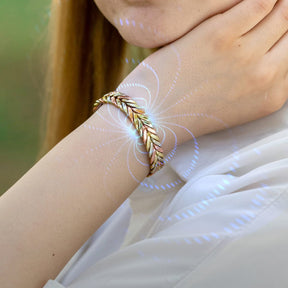 Magnetic Bracelet Woven Tri-Tone Magnetic Therapy Bracelet Cuff MagnetRX