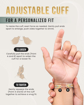 Magnetic Bracelet Woven Tri-Tone Magnetic Therapy Bracelet Cuff MagnetRX