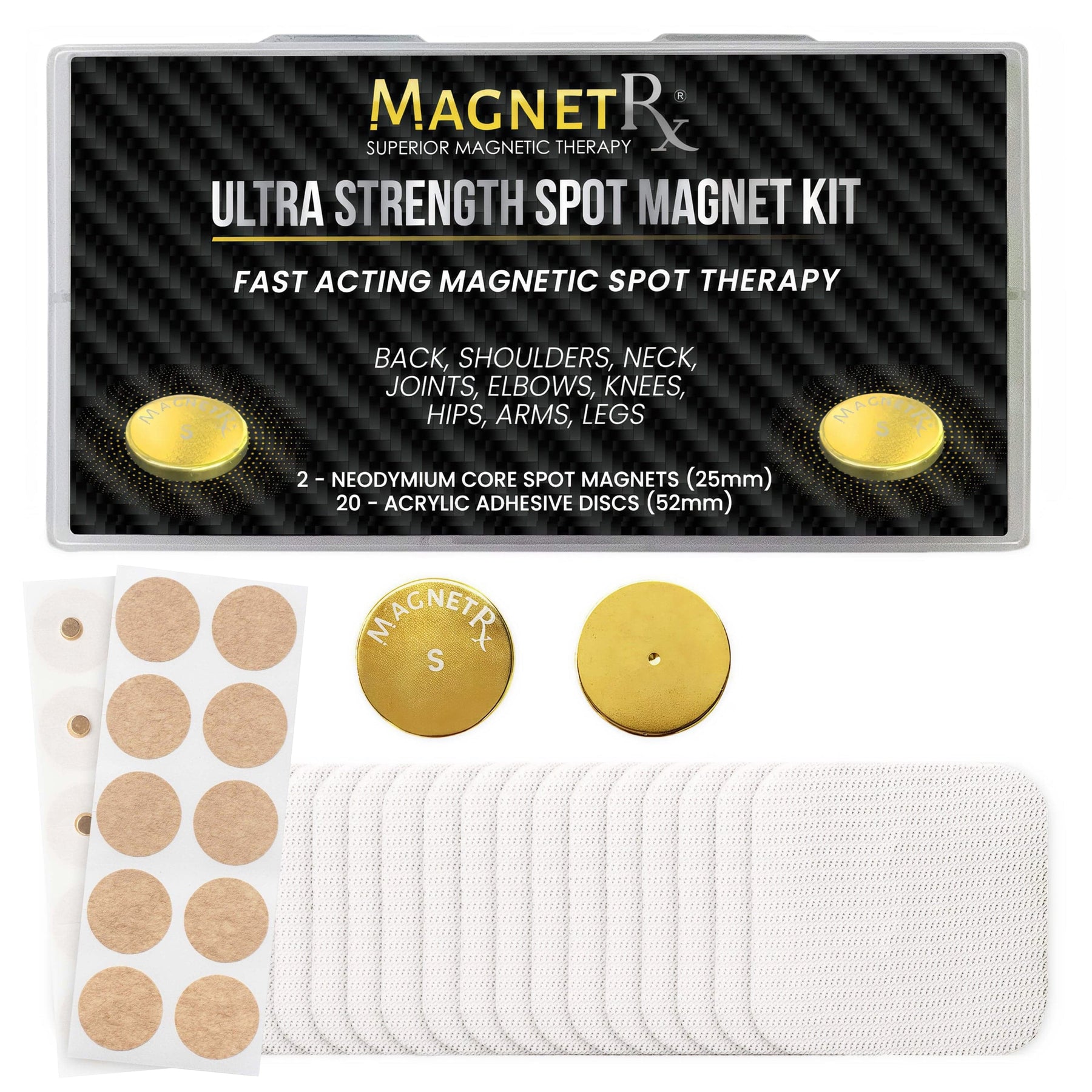 Magnetic Bundles Complete Spot Therapy Set – Small Patches & Large Spot Magnet Kit MagnetRX