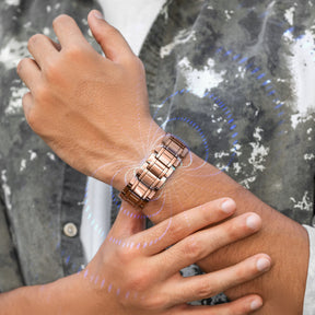 Magnetic Bundles His & Hers Copper Magnetic Bracelets – 3X Stealth & Crystal XO Set MagnetRX