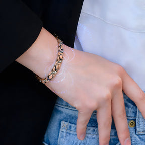 Magnetic Bundles His & Hers Copper Magnetic Bracelets – 3X Stealth & Crystal XO Set MagnetRX