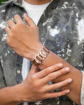 Magnetic Bundles His & Hers Copper Magnetic Bracelets – 3X Stealth & Crystal XO Set MagnetRX