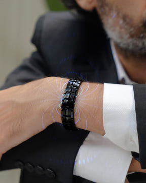 Magnetic Bundles His & Hers Matching Magnetic Bracelets – EllipseMAX Titanium (Black) MagnetRX