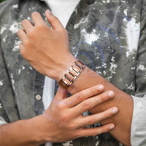 Magnetic Bundles Men’s Copper 3X Magnetic Bracelet Duo – Stealth & Legacy MagnetRX