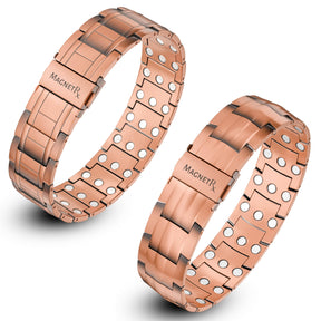 Magnetic Bundles Men’s Copper 3X Magnetic Bracelet Duo – Stealth & Legacy MagnetRX