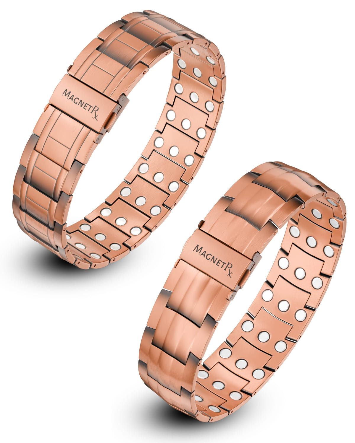 Men’s Copper 3X Magnetic Bracelet Duo – Stealth & Legacy