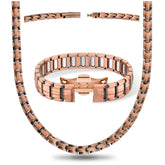 Magnetic Bundles Men’s Copper Power Set – EllipseMAX Magnetic Bracelet + Necklace MagnetRX