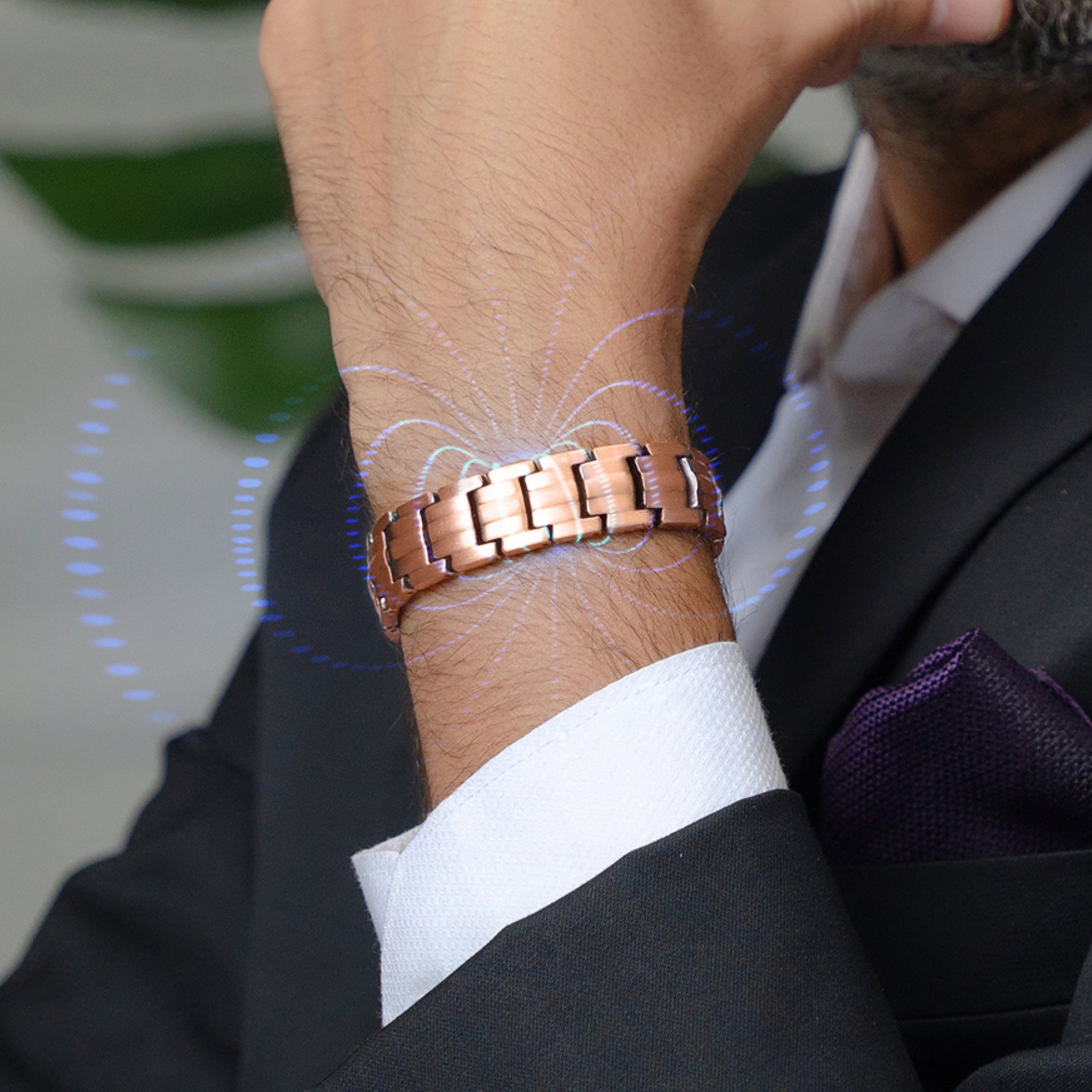 Magnetic Bundles Men’s Copper Power Set – EllipseMAX Magnetic Bracelet + Necklace MagnetRX