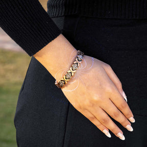 Magnetic Bundles Women’s Crystal Magnetic Bracelet Duo – Copper & Silver MagnetRX