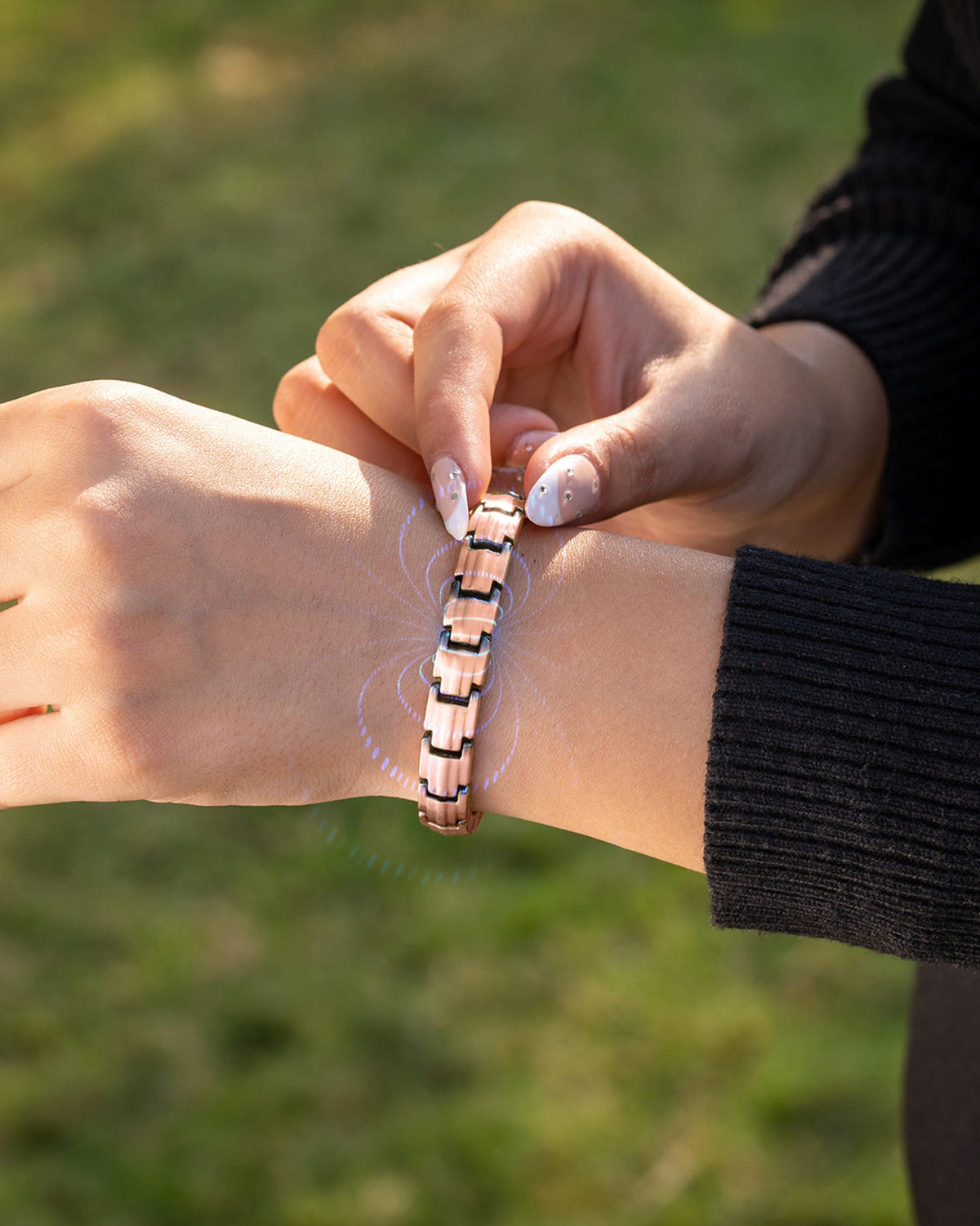 Magnetic Bundles Women’s EllipseMAX Magnetic Bracelet Duo – Copper & Silver/Gold MagnetRX