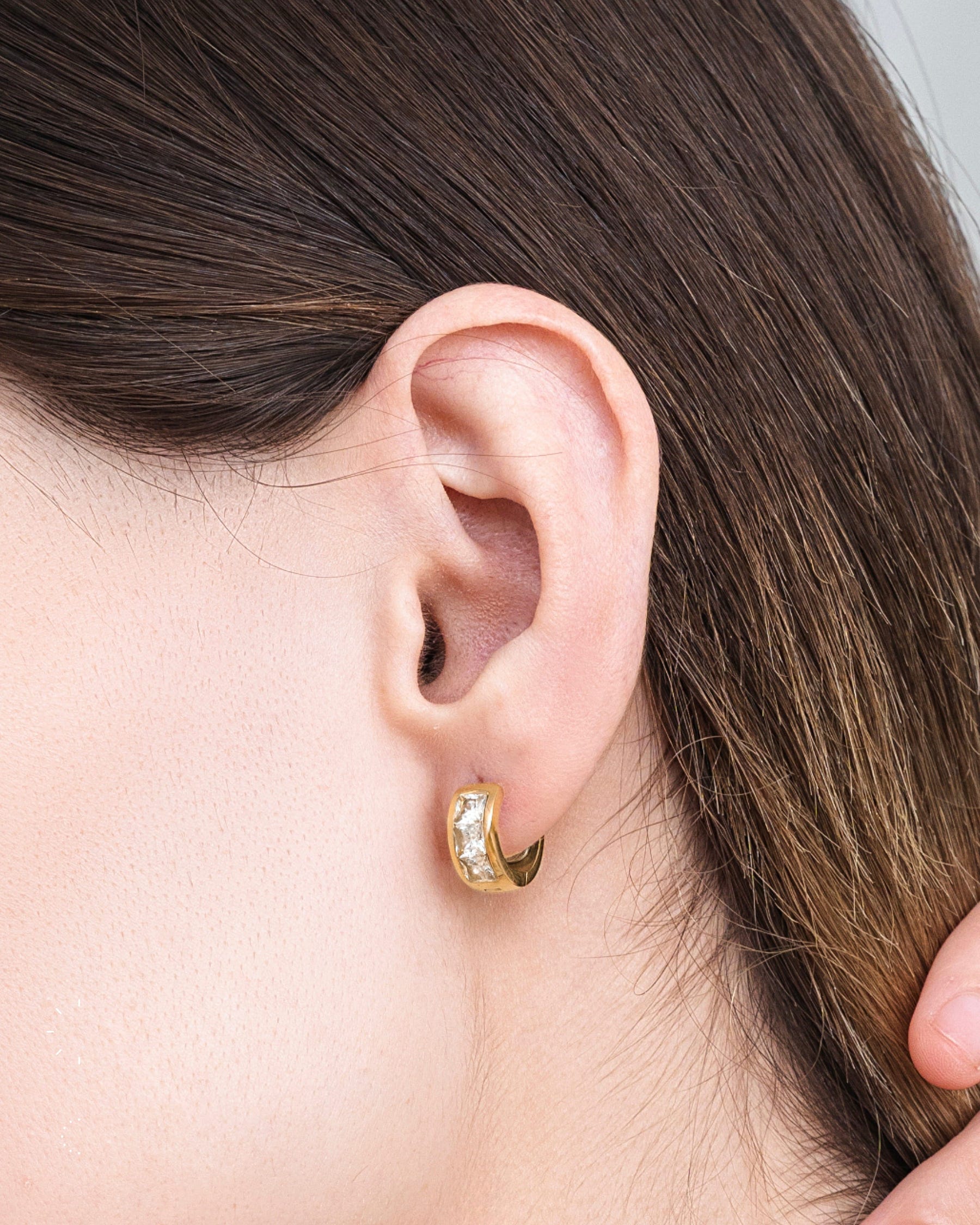 Magnetic Earrings Crystal Magnetic Therapy Earrings for Women (Gold) MagnetRX