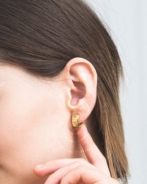 Magnetic Earrings Polished Magnetic Therapy Earrings for Women (Gold) MagnetRX