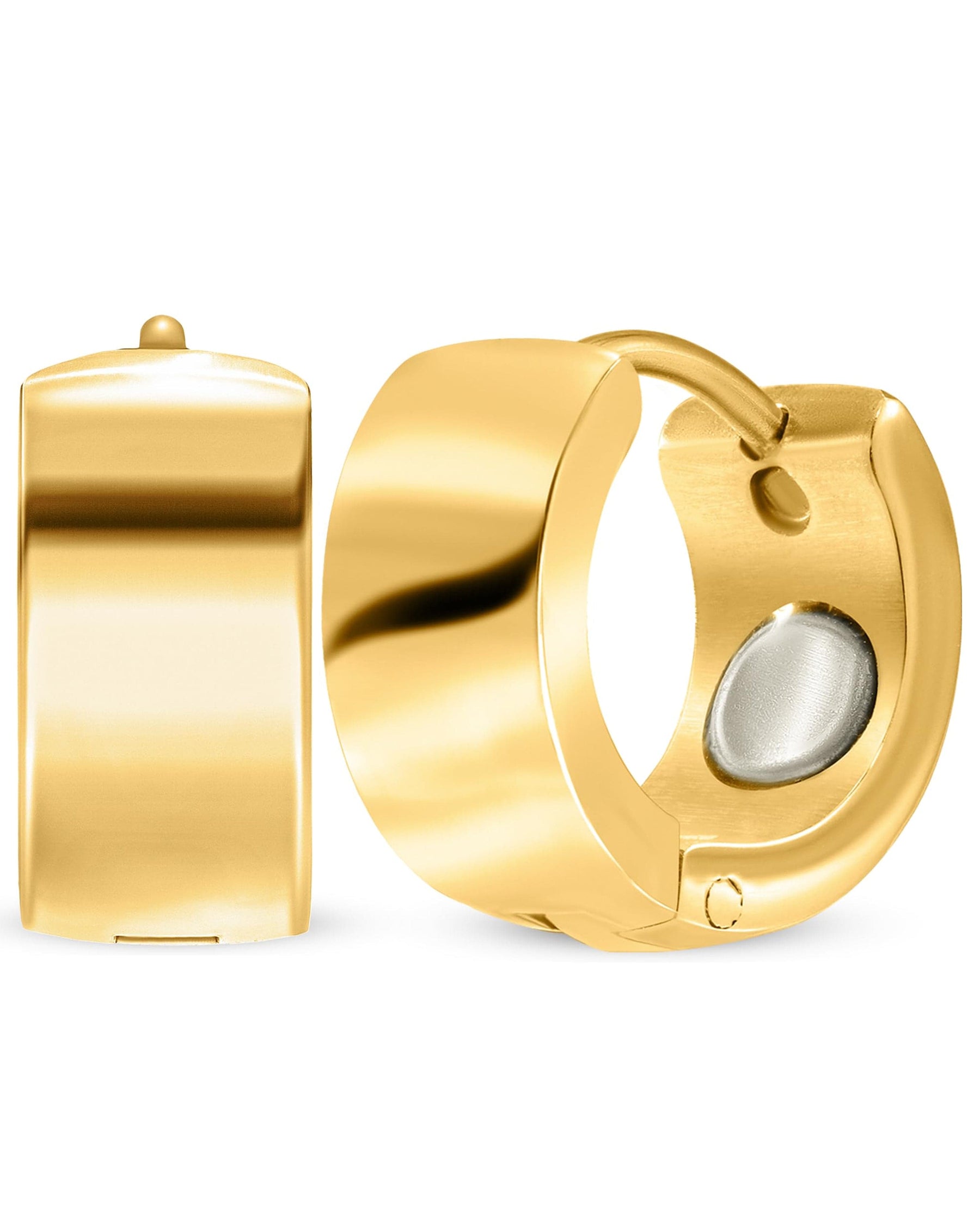 Magnetic Earrings Polished Magnetic Therapy Earrings for Women (Gold) MagnetRX