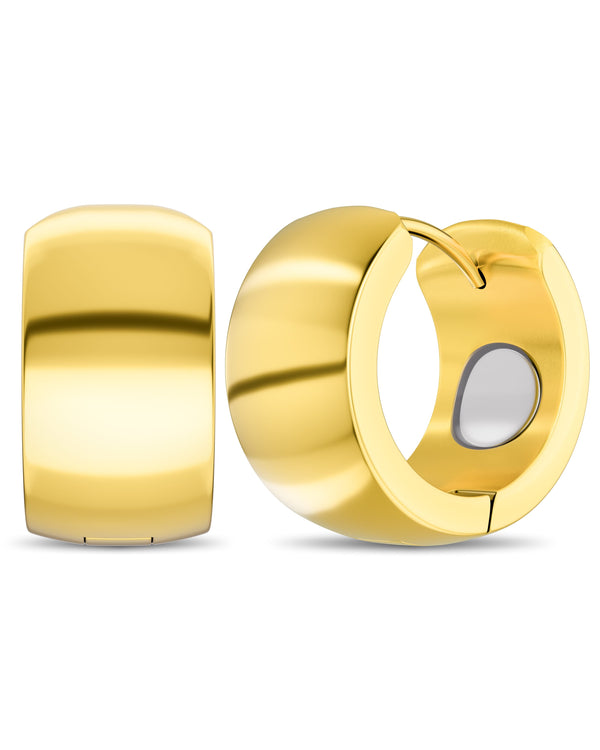 Polished Magnetic Therapy Earrings For Women (Gold | Medium)