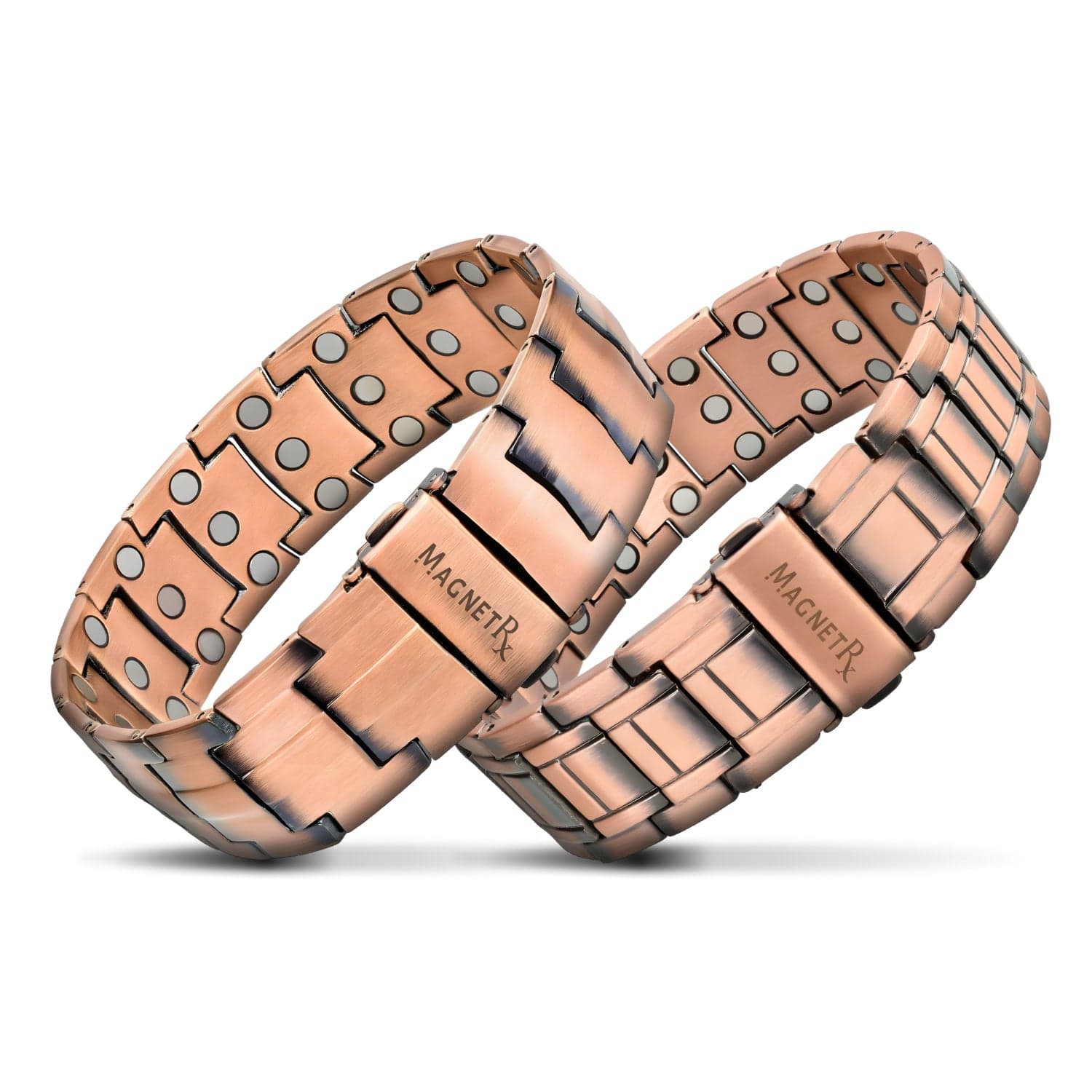 Magnetic Men’s Copper 3X Bracelet Duo – Stealth & Legacy MagnetRX