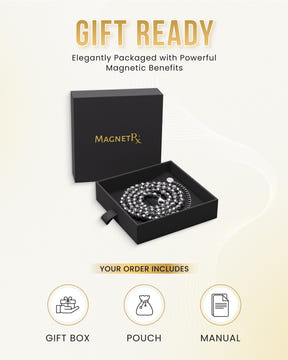 Magnetic Necklace Magnetic Hematite Necklace (6mm Faceted Beads) MagnetRX