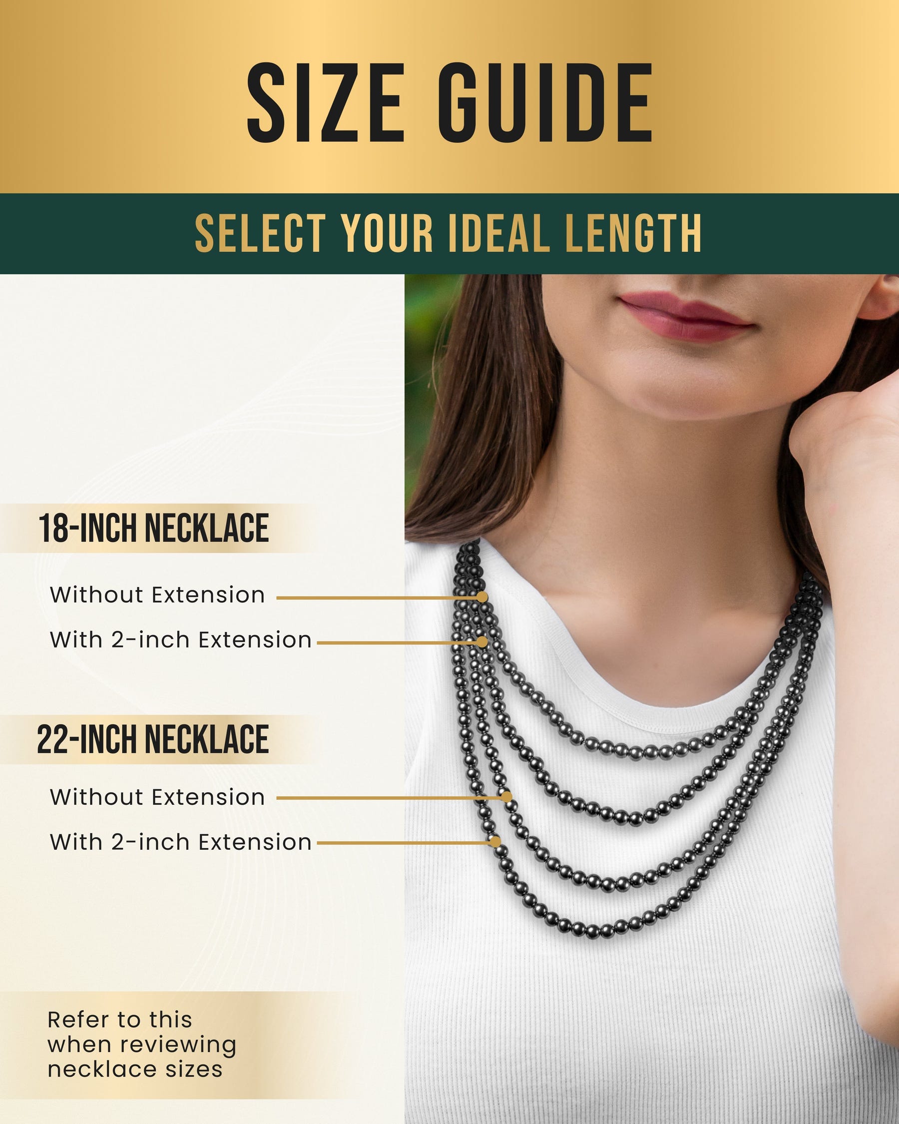 Magnetic Necklace Magnetic Hematite Necklace (6mm Round Beads) MagnetRX