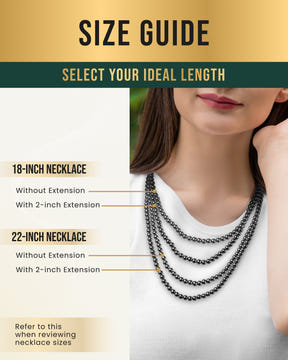 Magnetic Necklace Magnetic Hematite Necklace (6mm Round Beads) MagnetRX