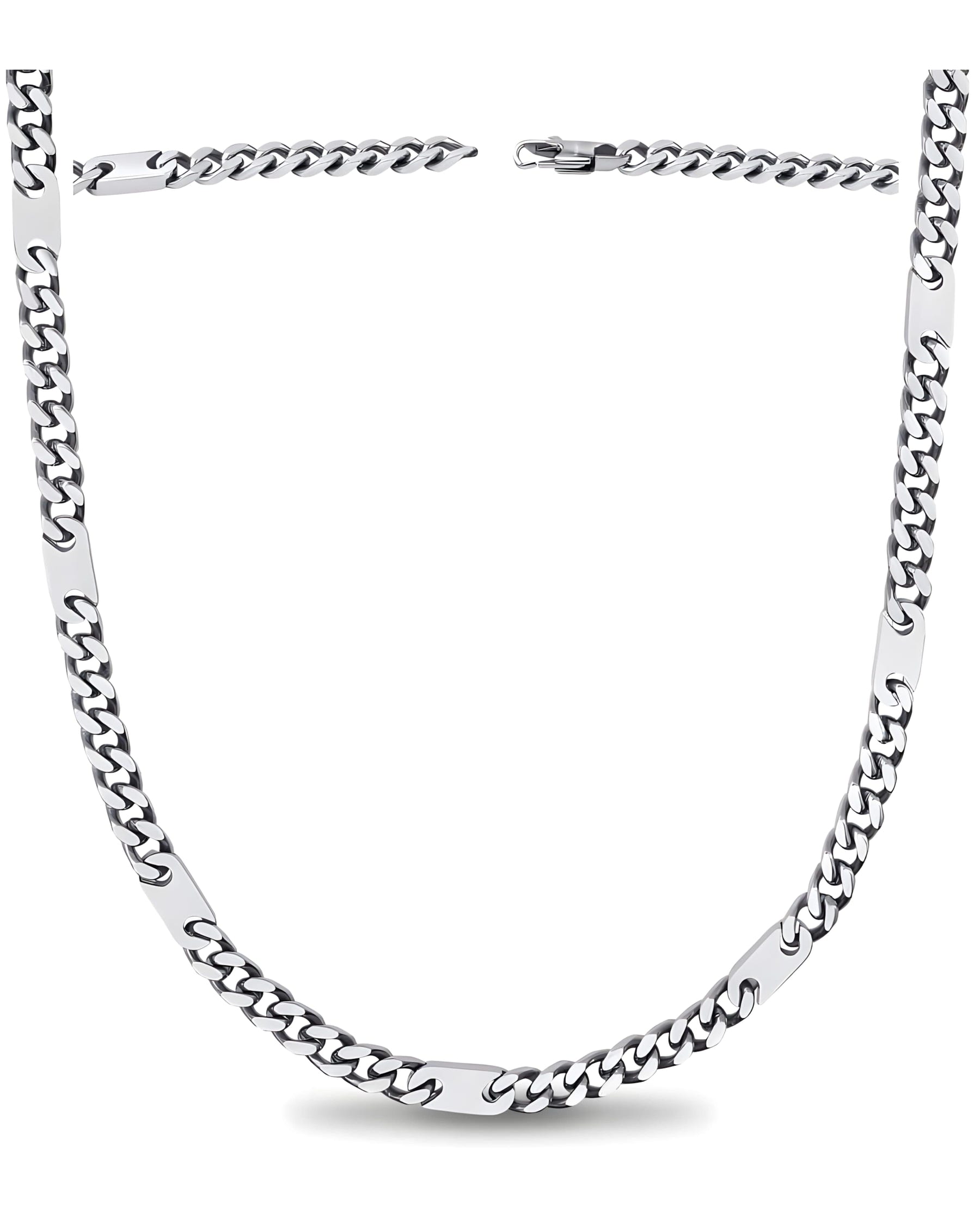 Magnetic Necklace Magnetic Therapy Necklace Stainless Steel Curb Chain MagnetRX