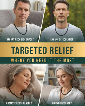 Magnetic Necklace Powerful Black Titanium Magnetic Therapy Necklace MagnetRX