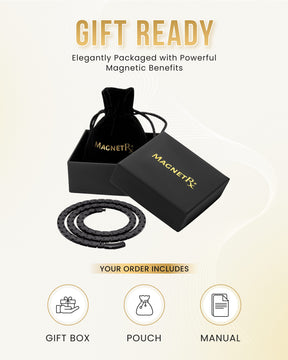 Magnetic Necklace Powerful Black Titanium Magnetic Therapy Necklace MagnetRX