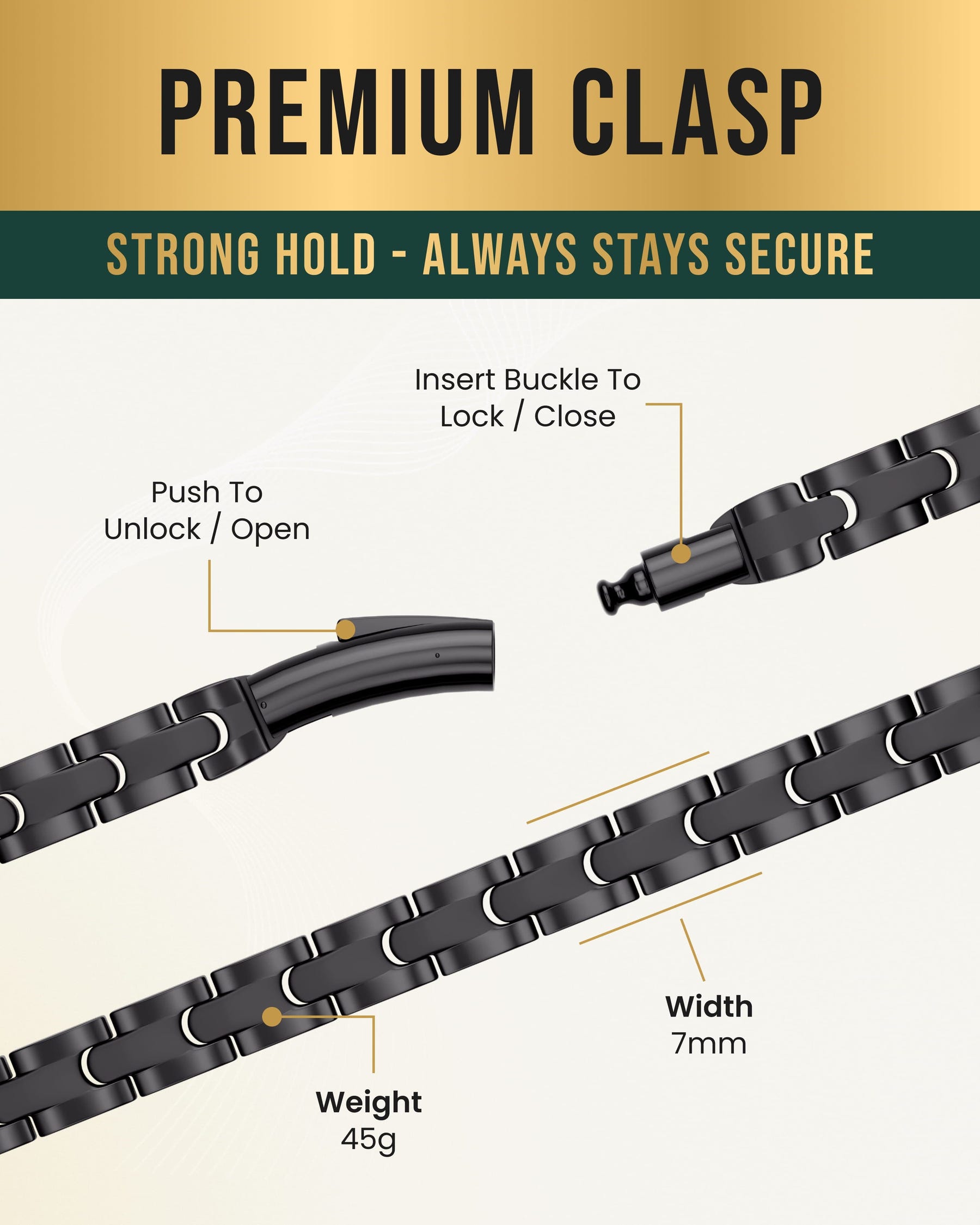 Magnetic Necklace Powerful Black Titanium Magnetic Therapy Necklace MagnetRX