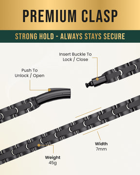 Magnetic Necklace Powerful Black Titanium Magnetic Therapy Necklace MagnetRX