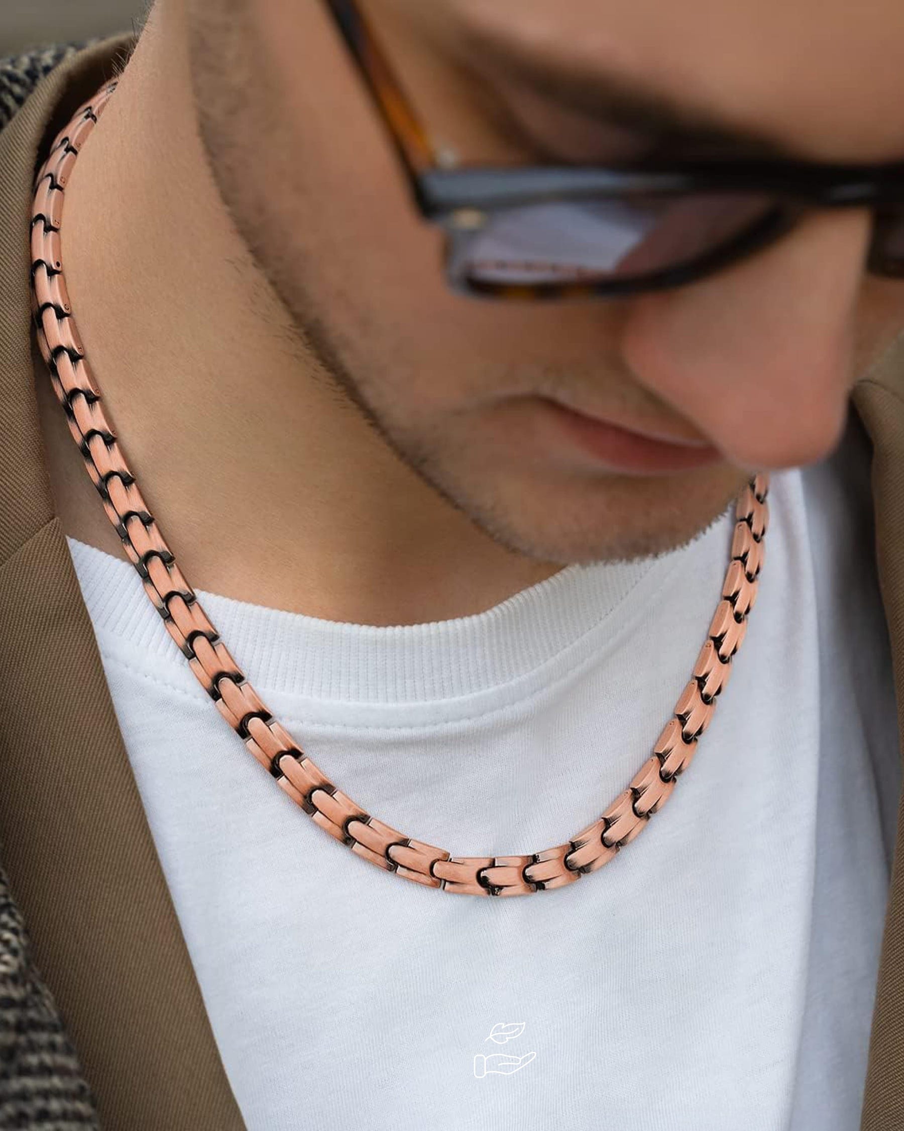 Magnetic Necklace Powerful Copper Magnetic Therapy Necklace Classic Chain MagnetRX