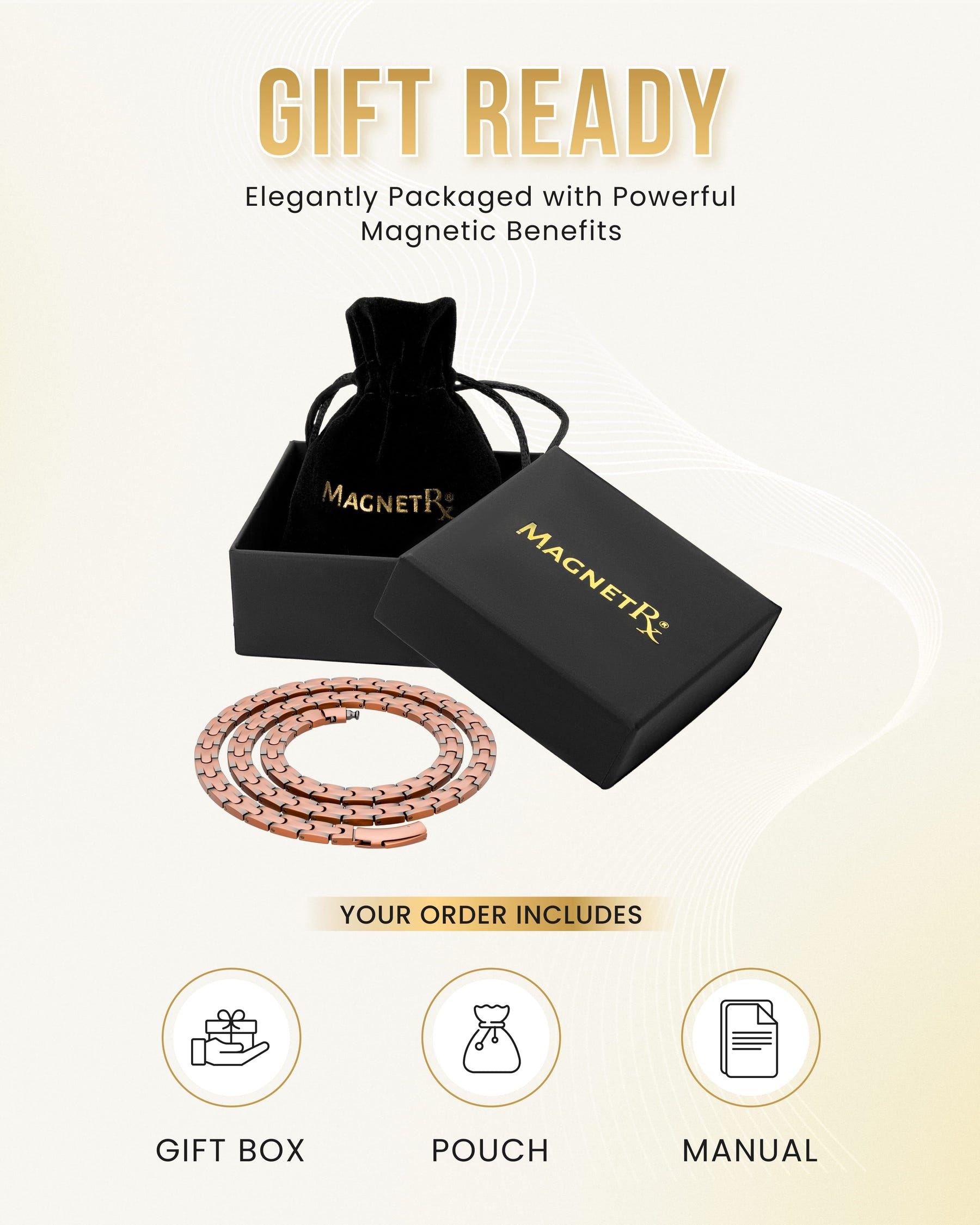 Magnetic Necklace Powerful Copper Magnetic Therapy Necklace Classic Chain MagnetRX