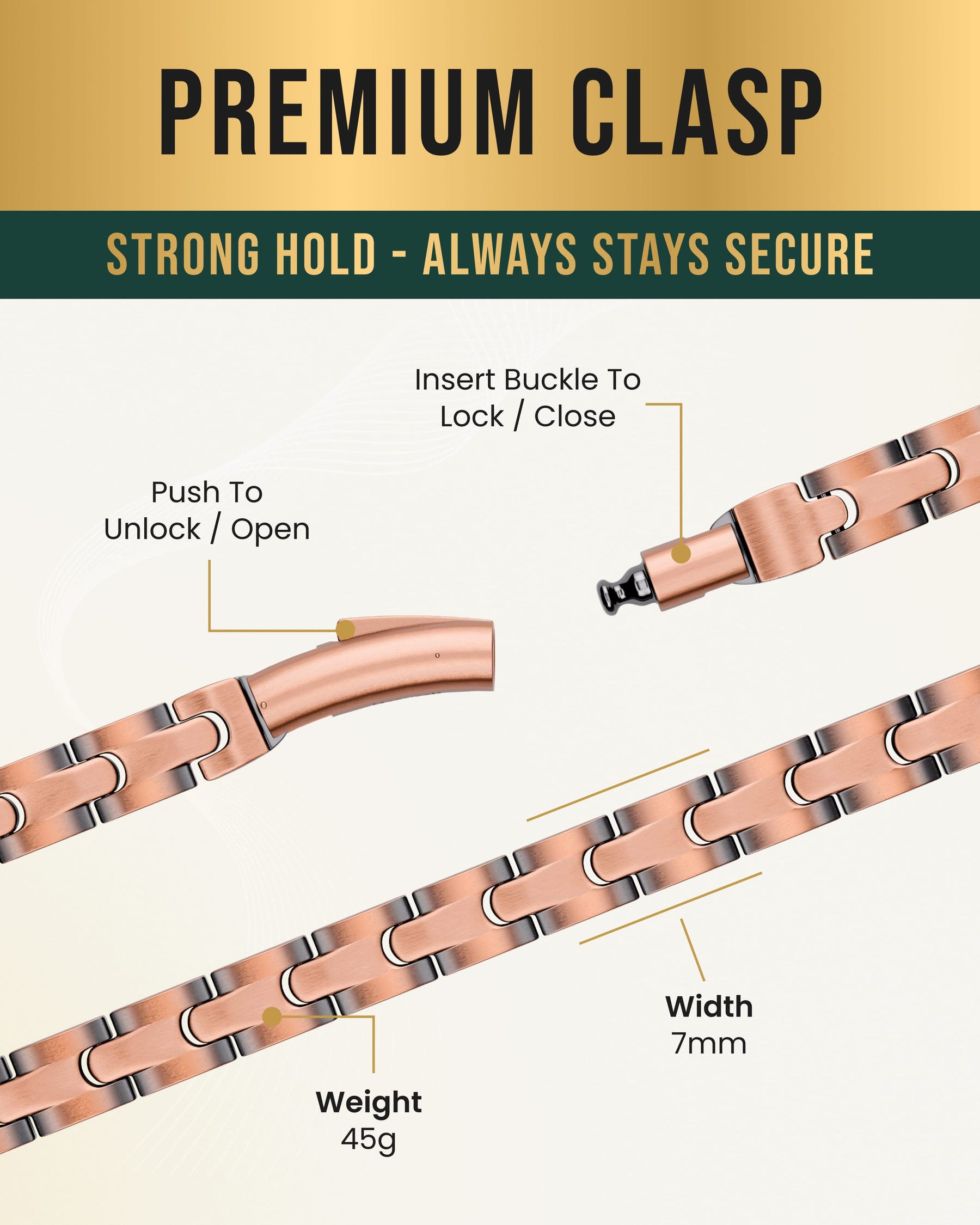 Magnetic Necklace Powerful Copper Magnetic Therapy Necklace Classic Chain MagnetRX