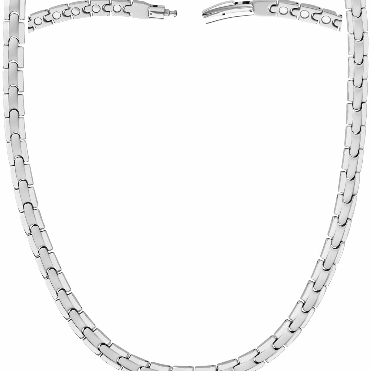 Silver Titanium Magnetic Therapy Necklace | MagnetRX
