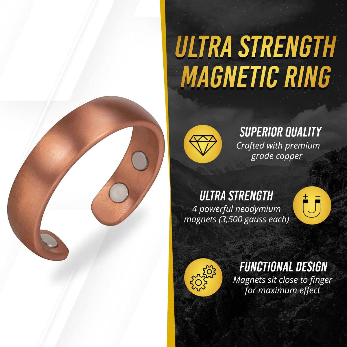 Magnetic Ring Magnetic Therapy Copper Ring MagnetRX