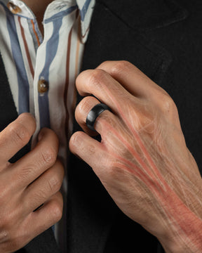 Magnetic Ring Magnetic Therapy Ring (Brushed Black) MagnetRX