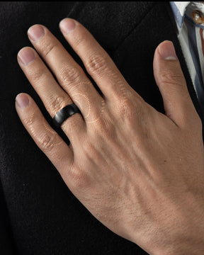 Magnetic Ring Magnetic Therapy Ring (Brushed Black) MagnetRX