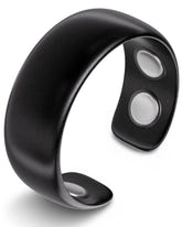 Magnetic Ring Magnetic Therapy Ring (Brushed Black) MagnetRX